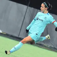 Aitana Bonmatí durante el partido de Champions League frente al Brann.