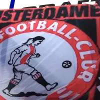 La pancarta «AmsterDames», de la afición del Ajax femenino, en noviembre de 2018.