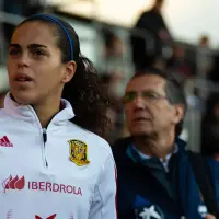 Andrea Falcón, con la selección española en el amistoso ante Alemania disputado en Erfurt en noviembre de 2018.