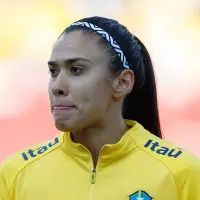 Antônia, con la selección brasileña en el amistoso ante Alemania disputado en abril de 2023.