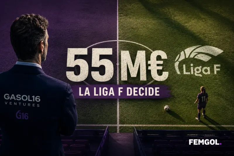 Ilustración de FemGol sobre la propuesta de inversión de Gasol16 Ventures en Liga F.