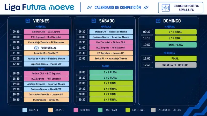 Calendario Oficial de Competición de la Liga Futura Moeve