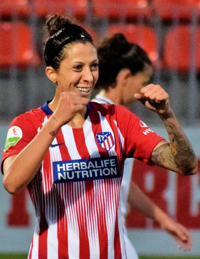 Jenni Hermoso durante su etapa en el Atlético de Madrid.
