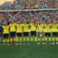 La selección femenina de fútbol de Colombia durante los Juegos Panamericanos de Toronto 2015.