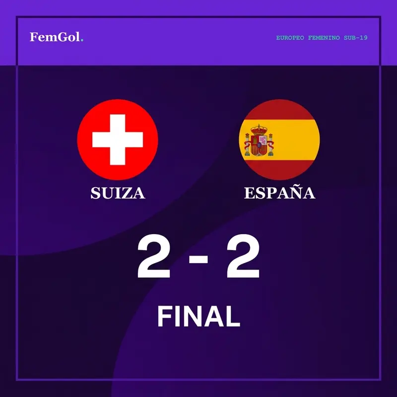 España empata ante Suiza en su debut del Europeo sub-19.