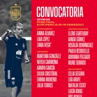 Convocatoria de la selección española sub-19 para el Europeo 2026.