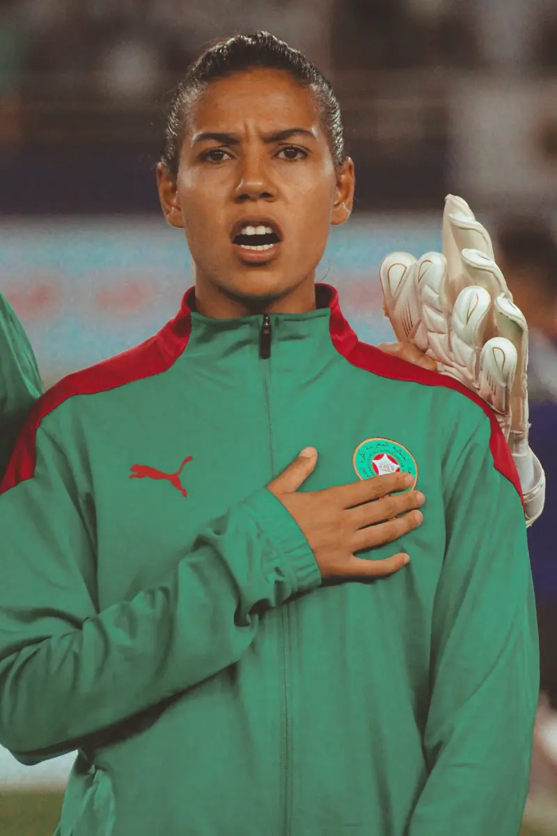 Ghizlane Chebbak durante la Copa Africana femenina.