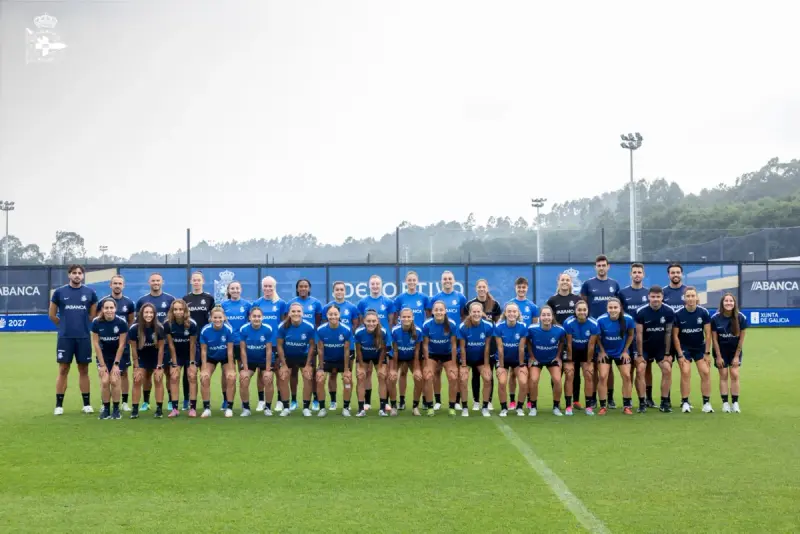 La plantilla del Deportivo ABANCA, durante la pretemporada 2026/27.