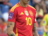 Jenni Hermoso during the Spain - Belgium match at Riazor, a Euro 2025 qualifier.