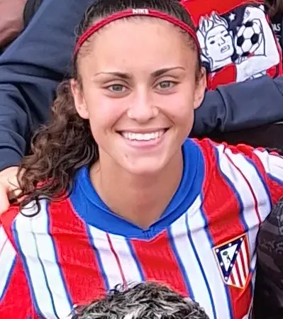 Naara Miranda, con la camiseta del Atlético de Madrid, en septiembre de 2024.