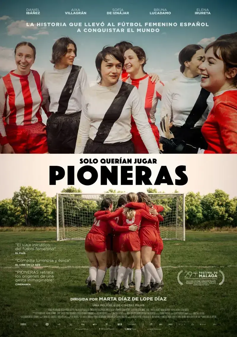 Cartel oficial de la película 'Pioneras. Solo querían jugar'.