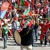 Aficionados portugueses en Colonia durante el Mundial de 2006.