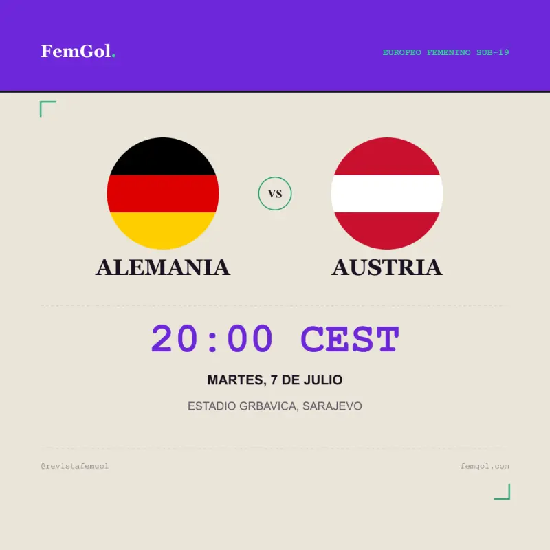 Alemania y Austria se enfrentan en las semifinales del Europeo femenino sub-19