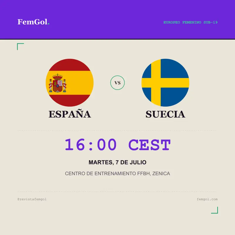 España se enfrenta a Suecia en las semifinales del Europeo femenino sub-19