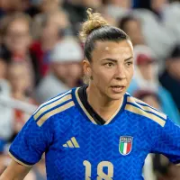 Arianna Caruso, con Italia, en el amistoso ante Estados Unidos de noviembre de 2025.