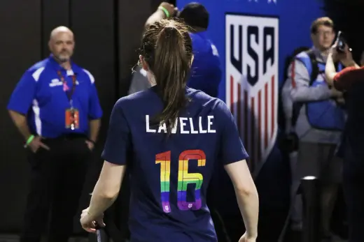 Rose Lavelle, con la selección de Estados Unidos ante China en junio de 2018.