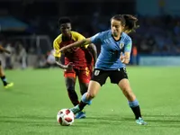 La selección femenina de fútbol de Uruguay.