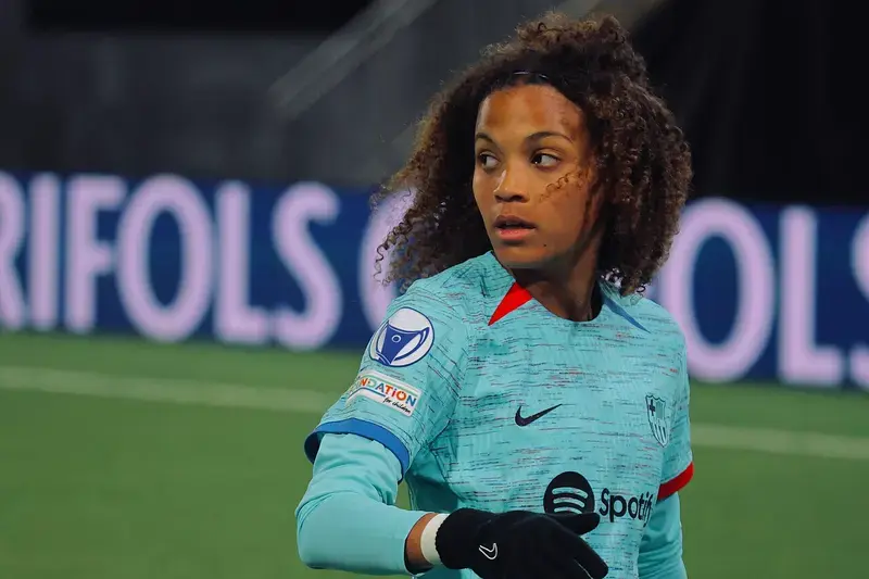 Vicky López, en un partido del FC Barcelona en la Champions (marzo de 2024).
